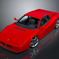 Red Ferrari Sports Car Featuring Classic Design Sleek Body And Black Wheels
