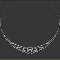 Elegant Silver Tiara with Intricate Pearl Design and Reflection on Black Background