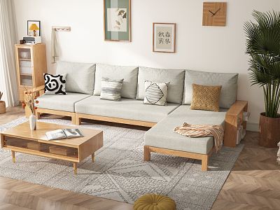 Japanese-style corner sofa model