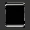 Modern Folding Leisure Chair With Black Seat And Sleek Metal Frame Design