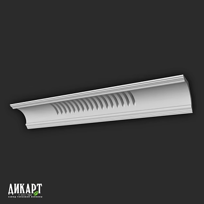White Decorative Molding Component With Grooved Patterns For Interior Design 3d model