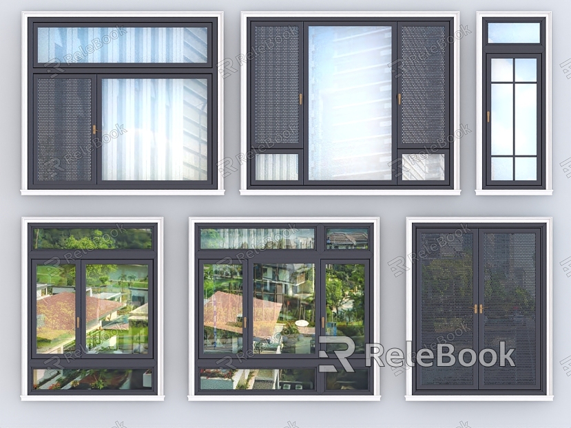 window glass window casement window sliding window aluminum alloy window broken bridge aluminum window bay window glass door floor-to-ceiling window model