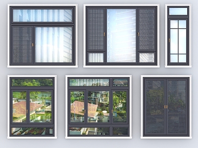 window glass window casement window sliding window aluminum alloy window broken bridge aluminum window bay window glass door floor-to-ceiling window model