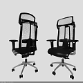Various Modern Office Chairs With Ergonomic Mesh Back And Adjustable Swivel Design Features 3d model