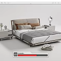 Modern Double Bed 3d model