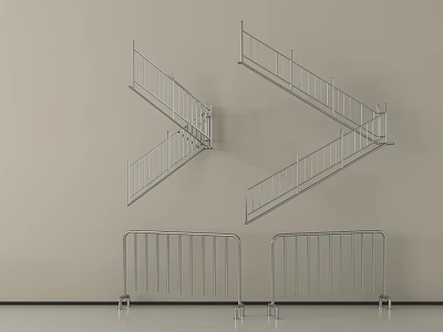 Modern Stainless Steel Railings Staircase Designs And Safety Barriers For Indoor And Outdoor Use 3d model