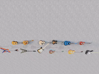 Modern Guitar 3d model