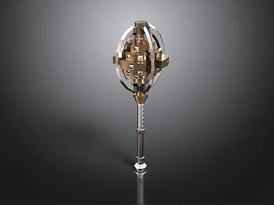 Intricate Mechanical Sculpture With Circular Metal Frame Internal Gear Details And Transparent Base 3d model