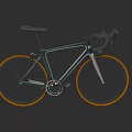 Sleek Road Bicycle With Teal Frame Orange Rims And Black Seat Handlebars
