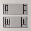 Sleek Floor To Ceiling Windows Design With Black Frame And Glass Panels