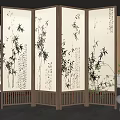 New Chinese Style Screen Partition 3d model