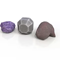 Wood And Stone Decorative Objects With Different Shapes And Colors