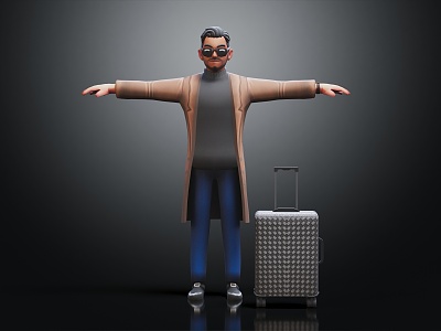 Modern Men Cartoon Men Adult Men 3d model