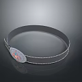 Stylish Gray Decorative Hairband With Circular Colorful Pattern And Beaded Edge