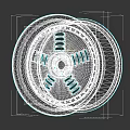 Car Wheel Rim With Silver Metallic Finish And Modern Spoke Design