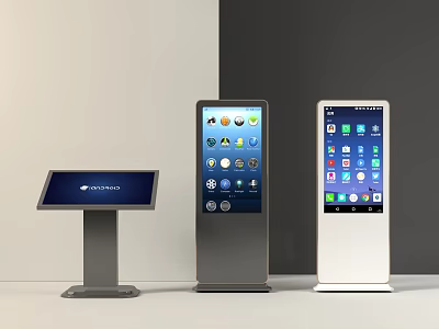 Public Facilities Self Service Kiosks With Touch Screen And Multifunctional Apps 3d model