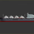 Modern engineering ship, digging ship, gold mining ship 3d model