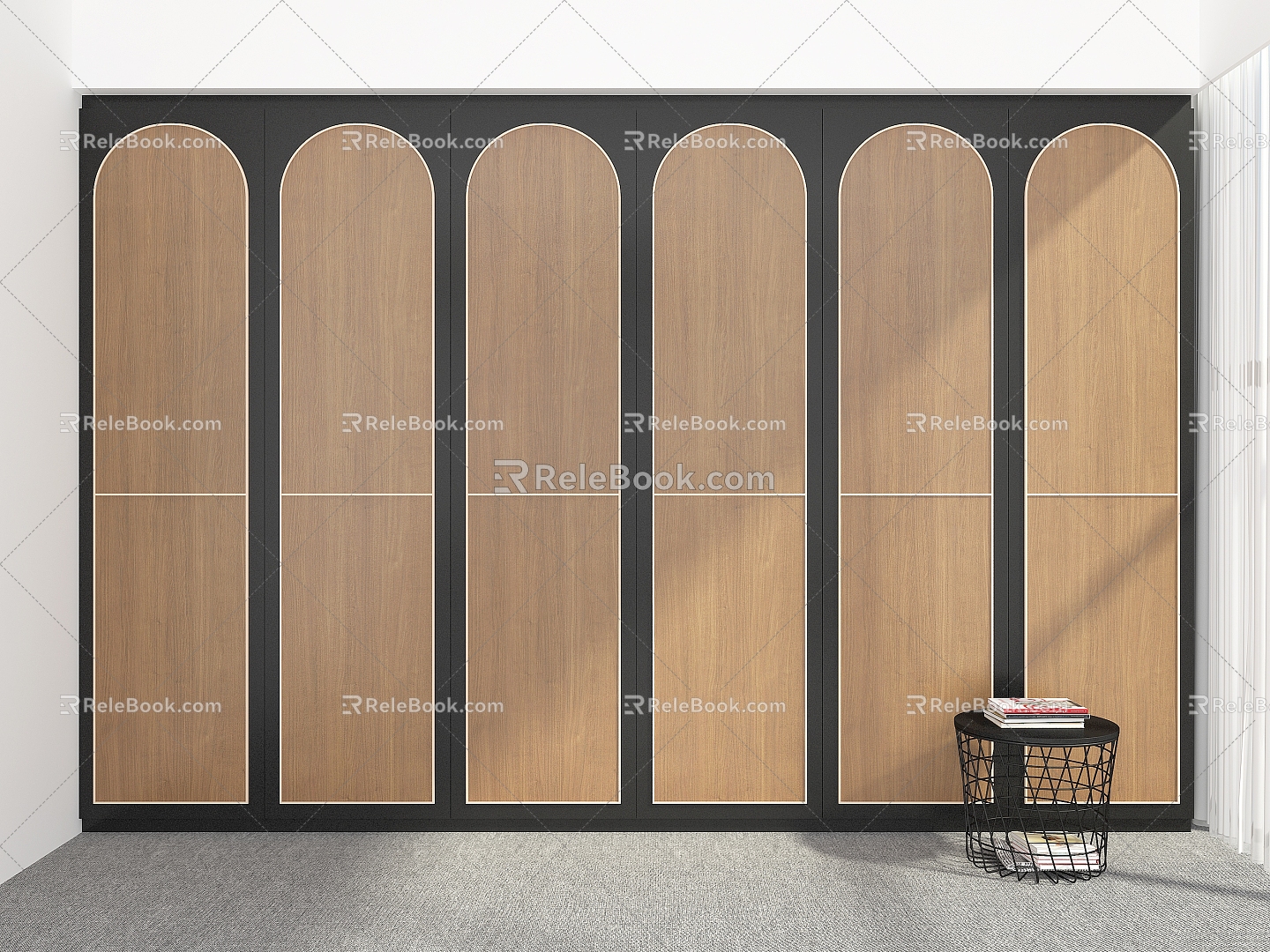 Modern Wardrobe Wardrobe Custom Coat Cabinet Storage Wardrobe Wardrobe 3d model