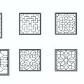 Traditional And Modern Ornamental Lattice Panel Designs With Various Patterns 3d model