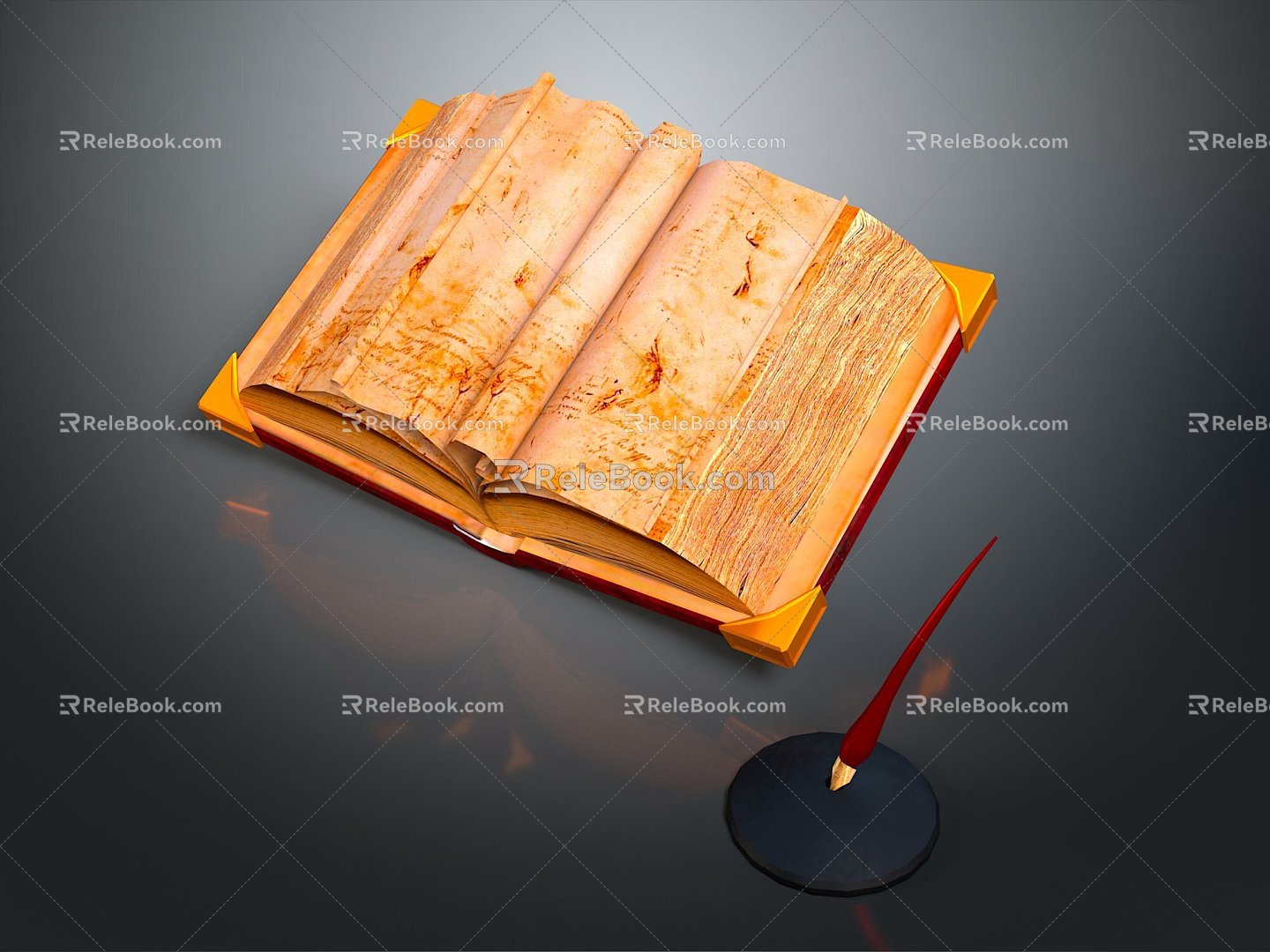 Books Books Ancient Books Classical Books Ancient Books Literature Materials Books Materials Learning Supplies Pen 3d model