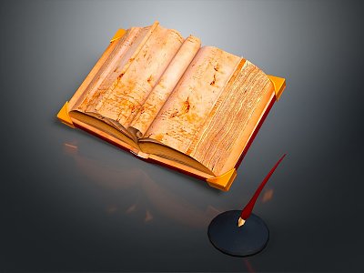 Books Ancient Books Classical Books Ancient Books Literature Materials Books Materials Learning Supplies Pen 3d model