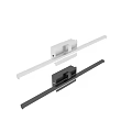 Modern Minimalist Wall Sconce With Black And Silver Long Strip Metal Design