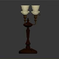 Elegant Vintage Metal Candelabra With Four Glass Candle Holders And Ornate Bronze Base