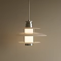 Modern Minimalist Pendant Light With Tiered White Shades Metal Frame And Soft Glow