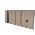 Modern Double Doors With Vertical Stripe Panels And Smooth Wood Grain Textures For Home Interior
