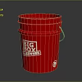 Plastic Bucket Pot Container Realistic 3d model
