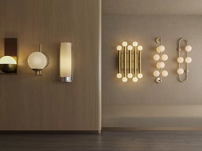 Modern Elegant Wall Lamps With Various Styles And Warm Light Design 3d model