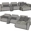Modern corner sofa multiplayer corner sofa 3d model