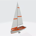 Modern Sailing Small Sailing 3d model