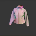Pink Zip Up Hoodie With Front Pockets In Casual Fashion Style