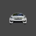 White Modern Sedan With Sleek Exterior And Black Alloy Wheels