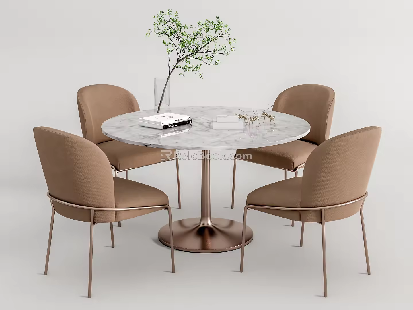 Modern leisure table and chair combination dining table and chair combination negotiation table and chair 3d model