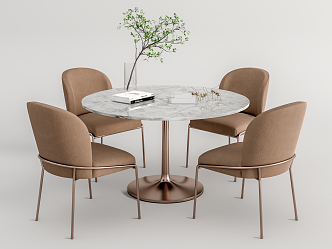 Modern leisure table and chair combination dining table and chair combination negotiation table and chair 3d model