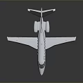 Small Silver Private Jet With Streamlined Design Tail Wing And Reflective Surface