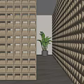 Silent Wind Cement Component Partition Cement Component Screen Silent Wind Cement Component Screen 3d model