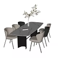 Modern Dining Table Chair Combination Dining Table Chair 3d model