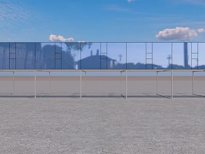 Glass curtain wall renderings 3d model