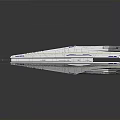 Streamlined High Speed White Water Vessel With Blue Yellow Stripes Sleek Exterior