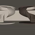 modern revolving staircase 3d model