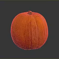 Handcrafted Orange Pumpkin Sculpture With Detailed Texture And Smooth Surface 3d model