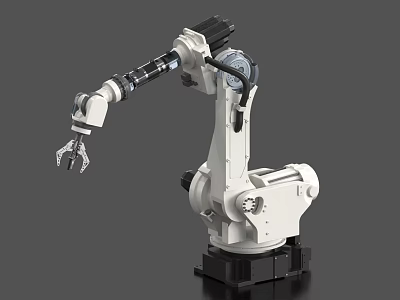 Industrial Equipment Robotic Arm With Mechanical Gripper For Industrial Automation 3d model