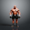 Muay Thai Tyson Free Fight Fighting Athlete Muay Thai Athlete Boxer Boxer Athlete 3d model