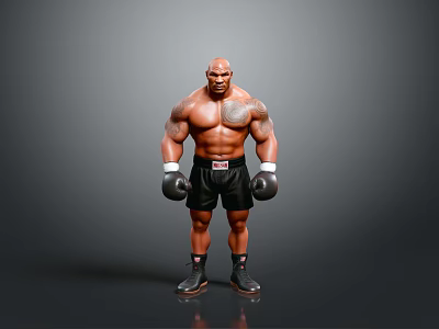 Muay Thai Tyson Free Fighting Athlete Muay Thai Athlete Boxer Athlete 3d model