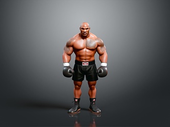 Muay Thai Tyson Free Fighting Athlete Muay Thai Athlete Boxer Athlete 3d model