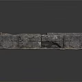 Architectural Building Frame In Gray Stone With Square Open Structure And Textured Design