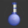 Industrial Blue And White Tank With Top Structure Internal Pipes And Ladder